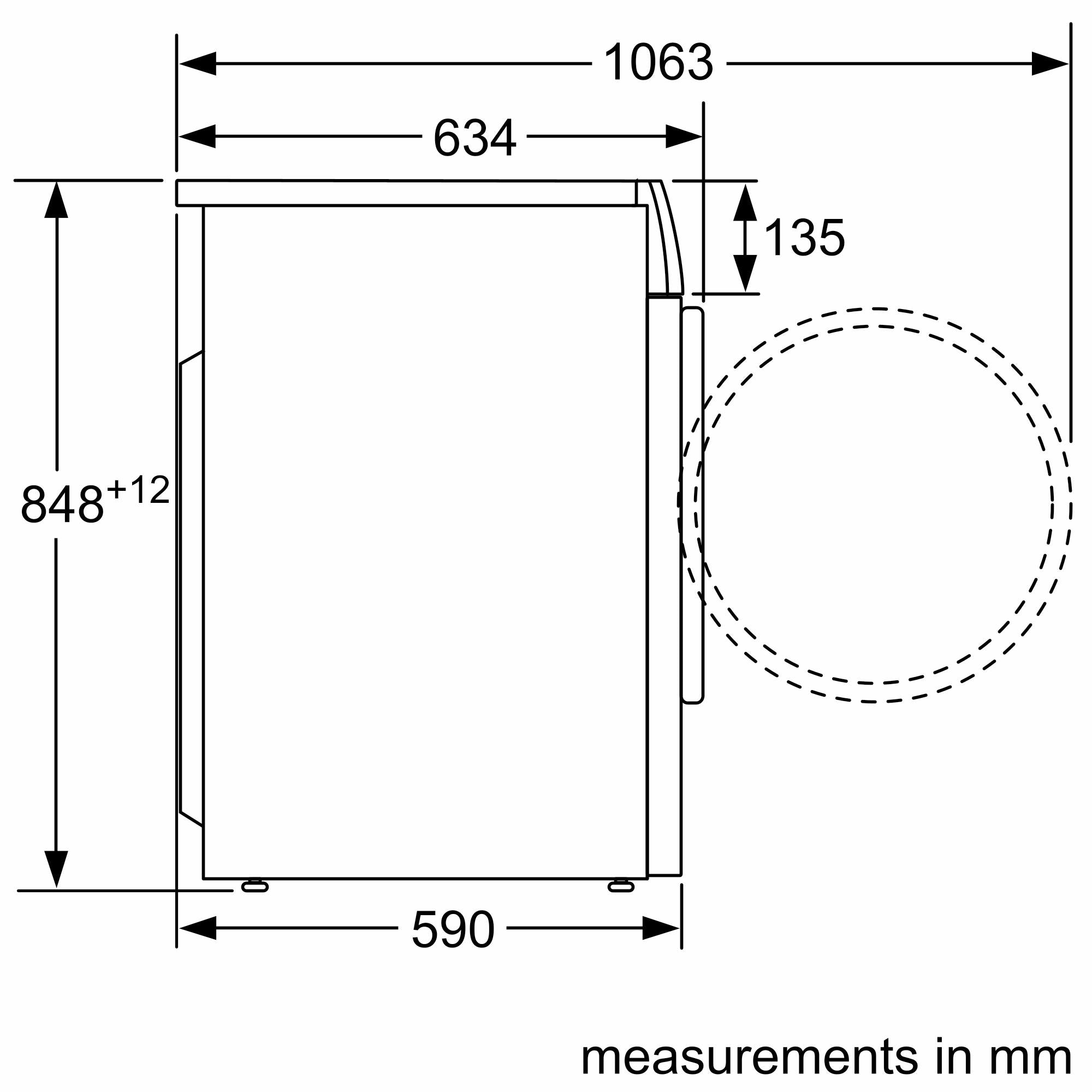 Refurbished Siemens WD15G422GB iQ500 Washer dryer 7/4 kg 1500 rpm White