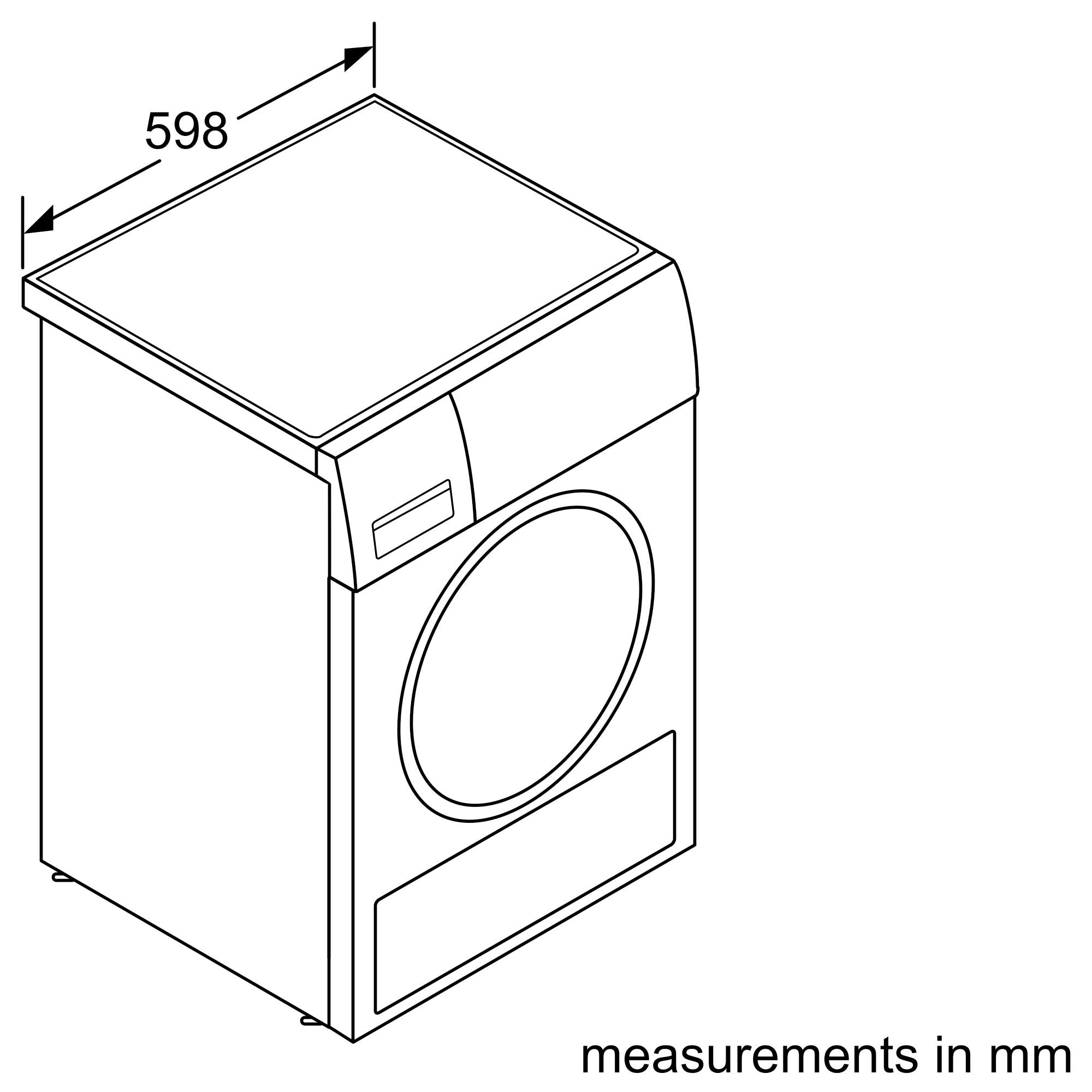 Refurbished Bosch Serie 4 WTN83200GB Condenser Tumble Dryer 8KG White  - Freestanding