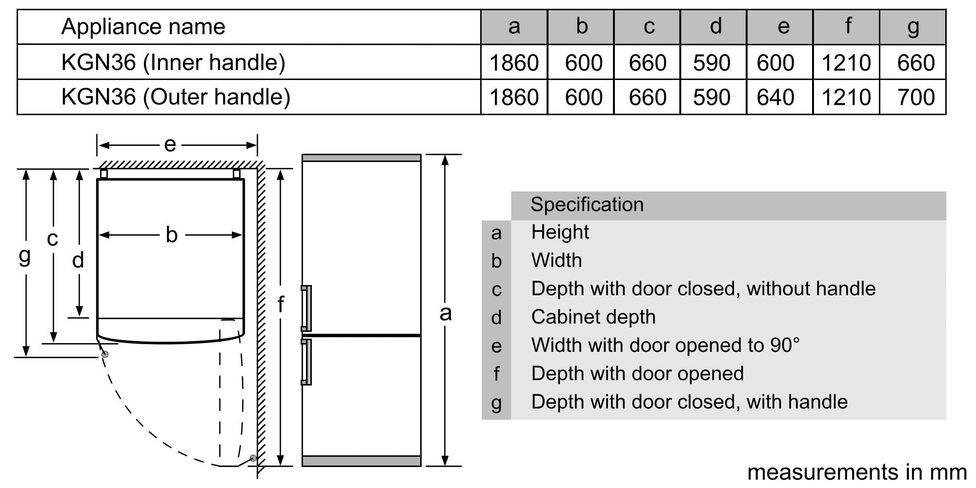 Refurbished Bosch Serie 2 KGN34NL3AG Fridge Freezer 186CM Silver (Inox) - Freestanding